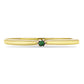 Anillo de Plata Bañada en Oro con Diamante Verde