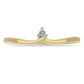 Anillo de Plata Bañada en Oro con Diamante blanco