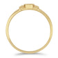 Anillo de Plata Bañada en Oro con Diamante blanco