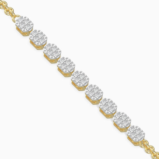Pulsera de Oro 14K con Diamante blanco (36 piezas)