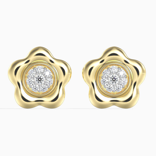 Pendientes de Oro 14K con Diamante blanco (16 piezas)