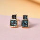 Pendientes de Oro 9K con Diamante Azul