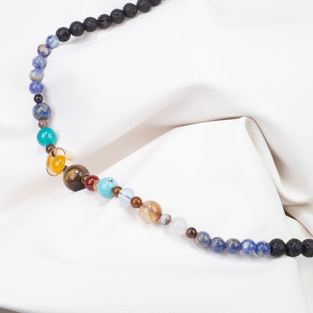 Collar Pepita con Lapislázuli y Ojo de Tigre 7 