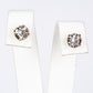 Conjunto de Aleación Bañado en Oro con Perla de cristal y Cristal Emporia® Blanco ( Pendientes )