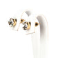 Conjunto de Aleación Bañado en Oro con Perla de cristal y Cristal Emporia® Blanco ( Pendientes )