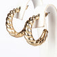 Conjunto de Aleación Bañado en Oro con Perla y Cristal Emporia® Blanco ( Pendientes )