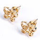Conjunto de Aleación Bañado en Oro con Perla y Cristal Emporia® Blanco ( Pendientes )