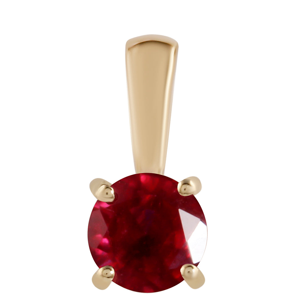 Colgante de Oro 9K con Rubí de Madagascar