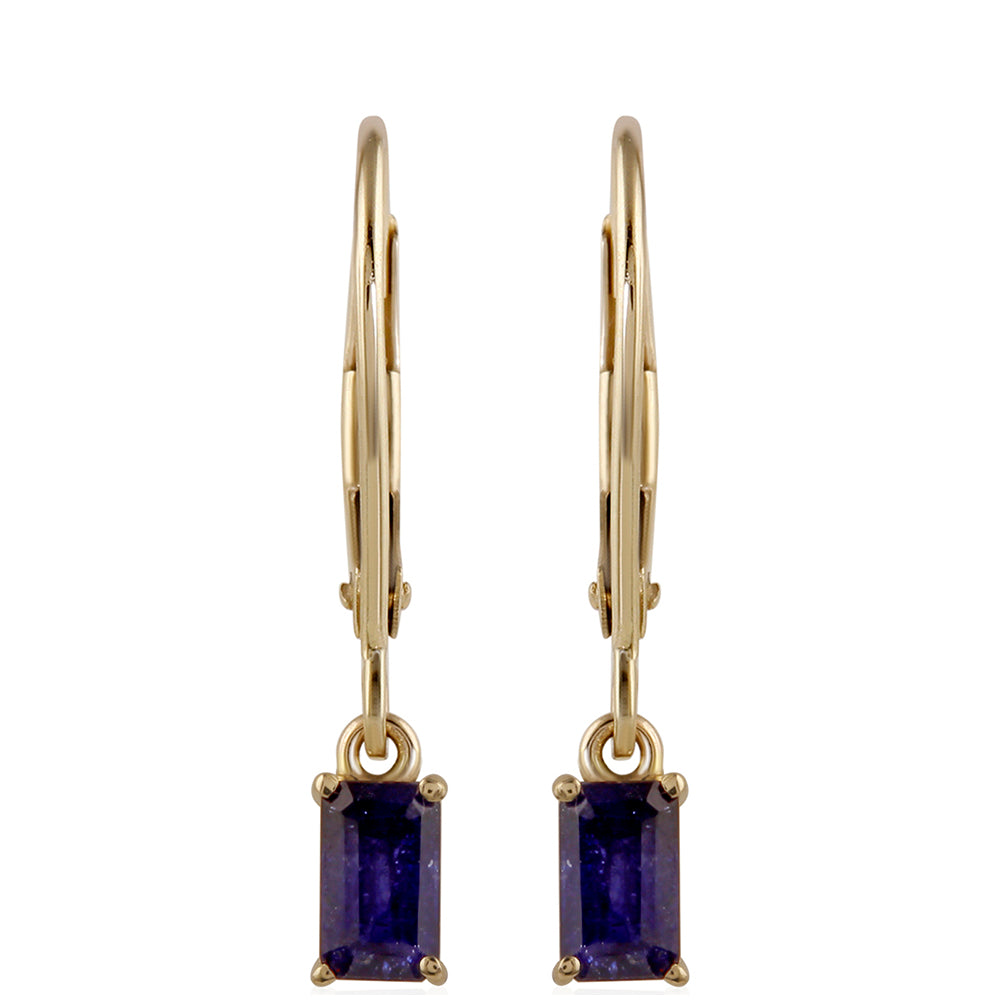 Pendientes de Oro 9K con Zafiro de Tailandia 1 