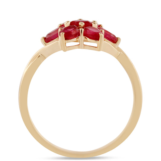 Anillo de Oro 9K con Rubí de Madagascar