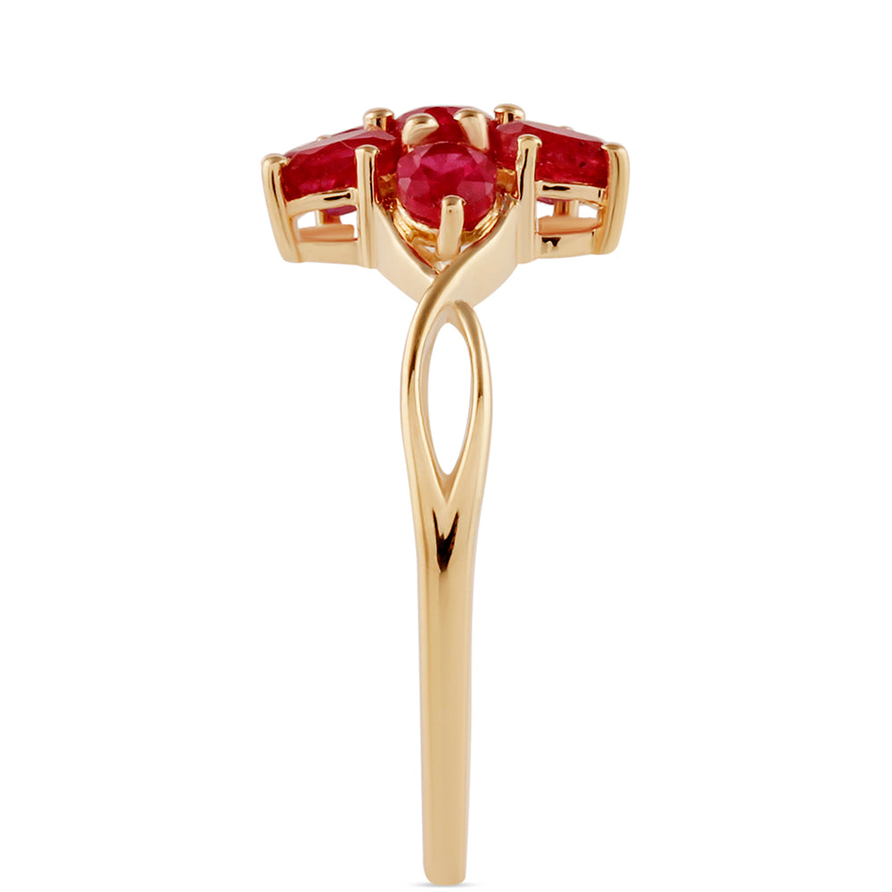 Anillo de Oro 9K con Rubí de Madagascar 4 