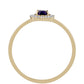 Anillo de Oro 9K con Zafiro de Tailandia y Topacio Blanco
