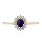 Anillo de Oro 9K con Zafiro de Tailandia y Topacio Blanco