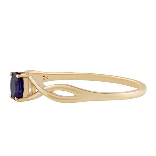 Anillo de Oro 9K con Zafiro de Tailandia