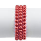 Pulsera de Plata Bañada en Oro con Perla roja de río
