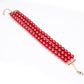 Pulsera de Plata Bañada en Oro con Perla roja de río