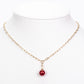 Collar de Plata Bañada en Oro con Perla roja de río