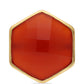 Anillo de Plata Bañada en Oro con Ónice rojo