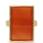 Anillo de Plata Bañada en Oro con Ónice rojo