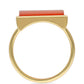 Anillo de Plata Bañada en Oro con Ónice rojo