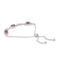 Pulsera de Plata con Rubí de Madagascar y Topacio Blanco