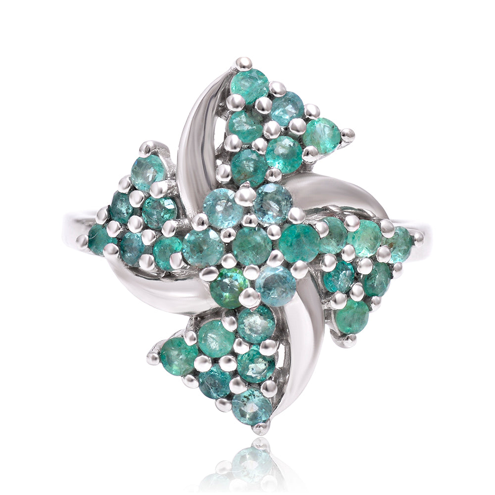 Anillo de Plata con Esmeralda de Brasil 1 