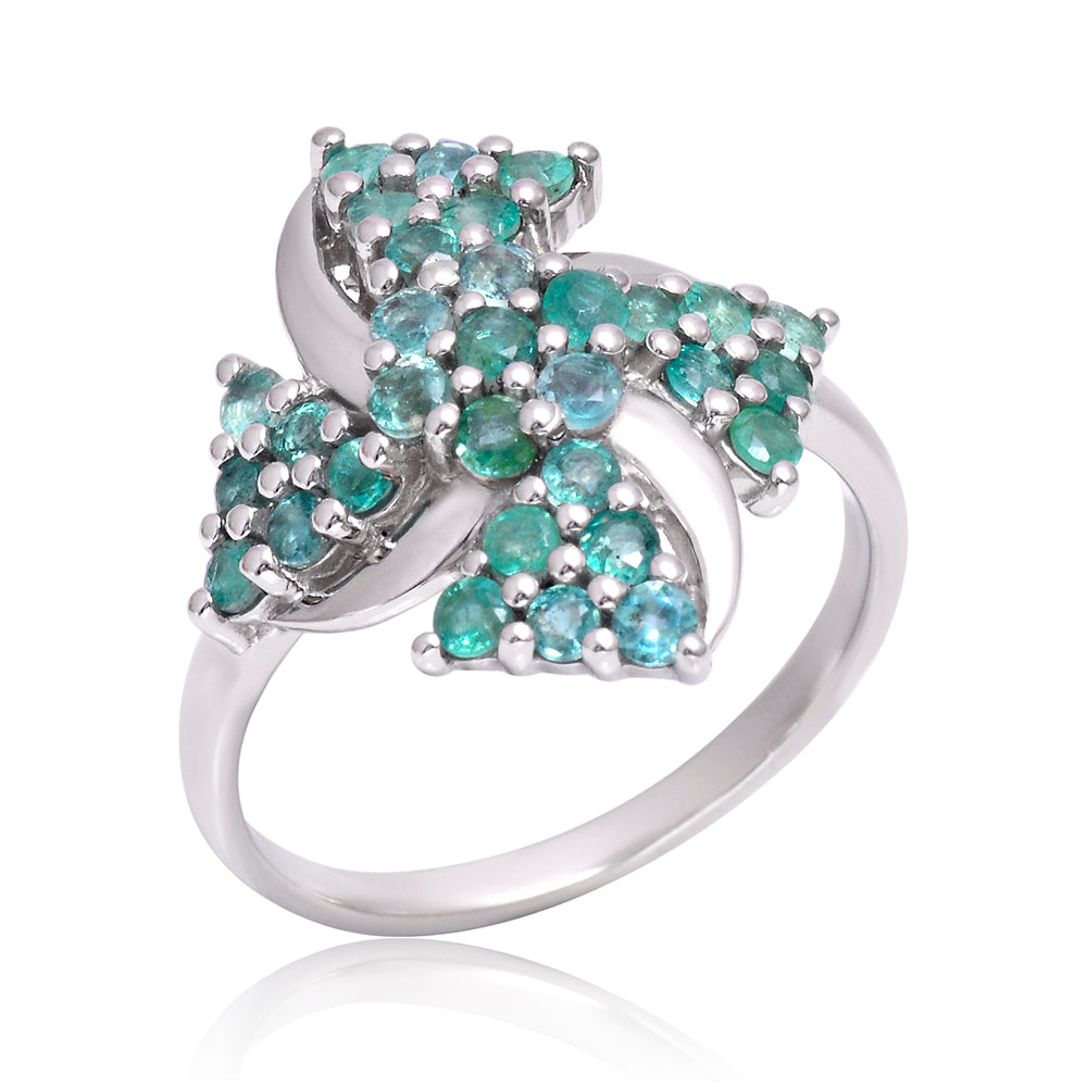 Anillo de Plata con Esmeralda de Brasil 2 