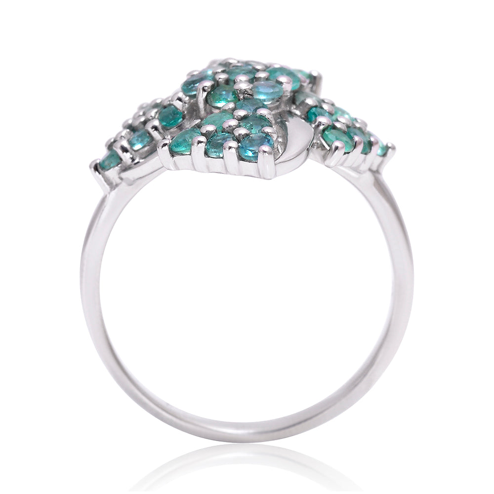 Anillo de Plata con Esmeralda de Brasil 3 