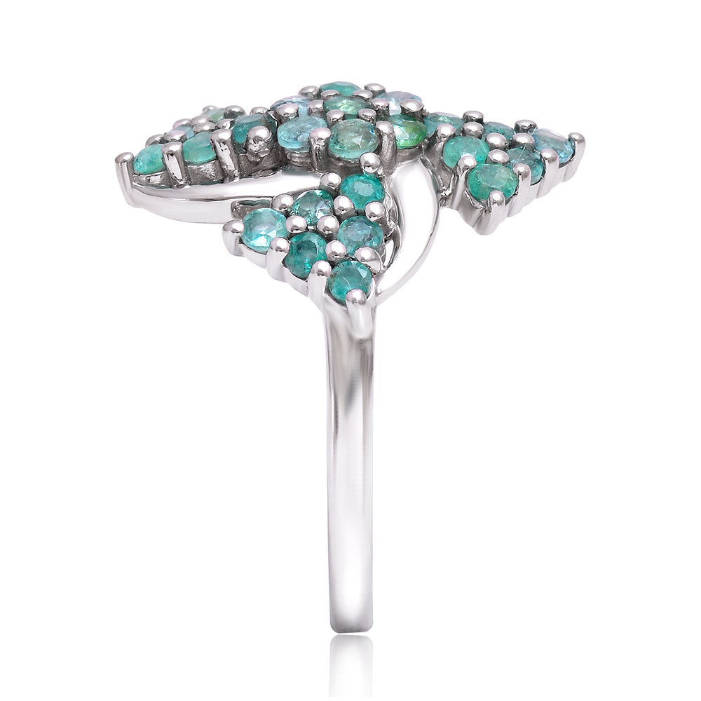 Anillo de Plata con Esmeralda de Brasil 4 