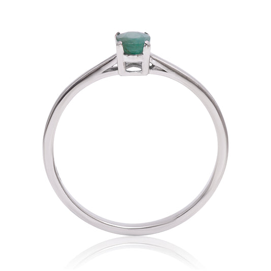 Anillo de Plata con Esmeralda de Brasil