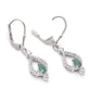 Pendientes de Plata con Esmeralda de Brasil y Topacio Blanco