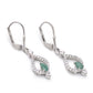 Pendientes de Plata con Esmeralda de Brasil y Topacio Blanco