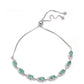 Pulsera de Plata con Esmeralda de Brasil y Topacio Blanco