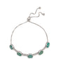 Pulsera de Plata con Esmeralda de Brasil y Topacio Blanco
