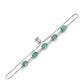 Pulsera de Plata con Esmeralda de Brasil y Topacio Blanco