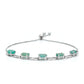 Pulsera de Plata con Esmeralda de Brasil y Topacio Blanco