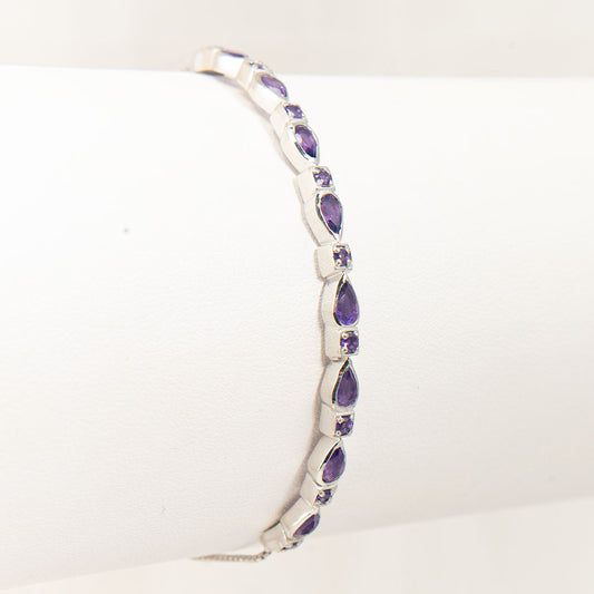 Brazalete de Plata con Amatista de Marruecos