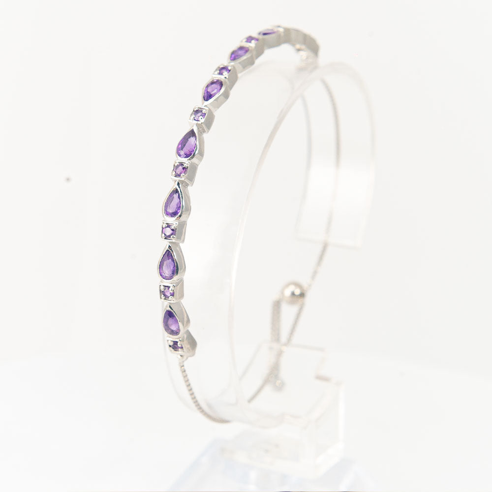 Brazalete de Plata con Amatista de Marruecos 1 