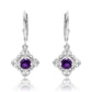 Pendientes de Plata con Amatista de Marruecos y Topacio Blanco