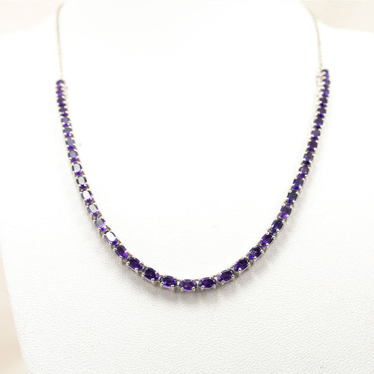Collar de Plata con Amatista de Marruecos