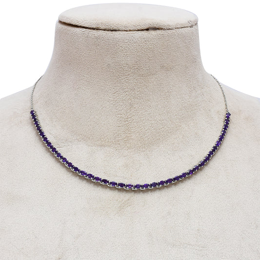 Collar de Plata con Amatista de Marruecos