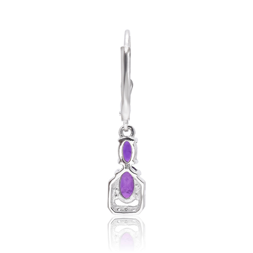 Pendientes de Plata con Amatista de Marruecos