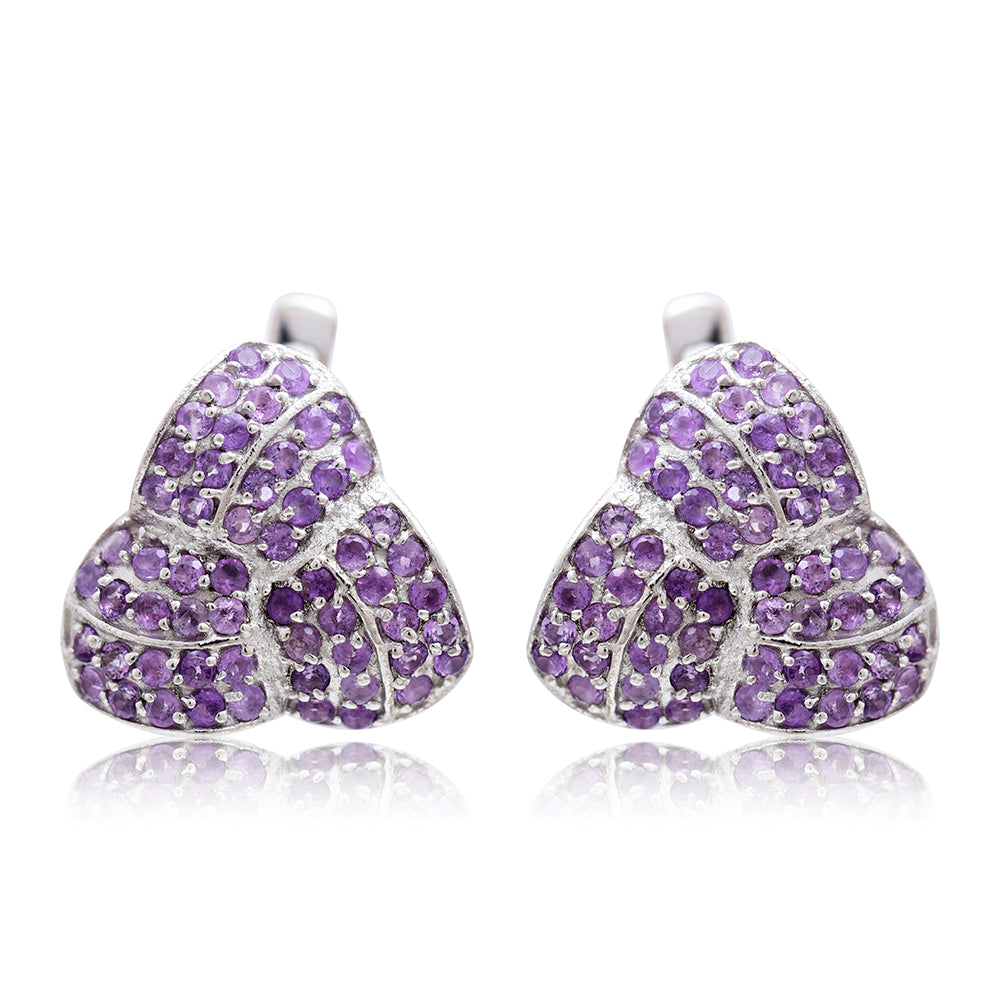 Pendientes de Plata con Amatista de Marruecos