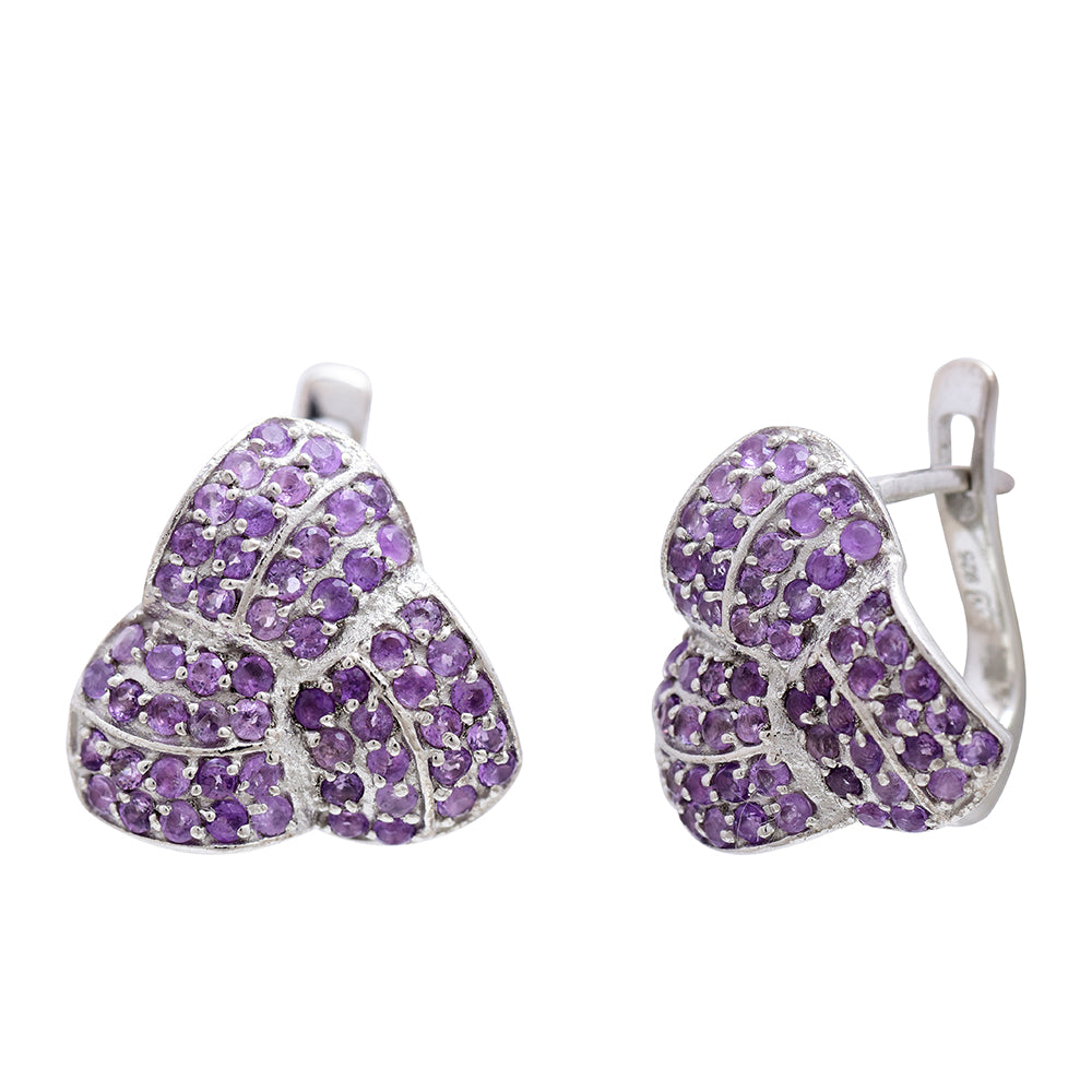 Pendientes de Plata con Amatista de Marruecos 4 