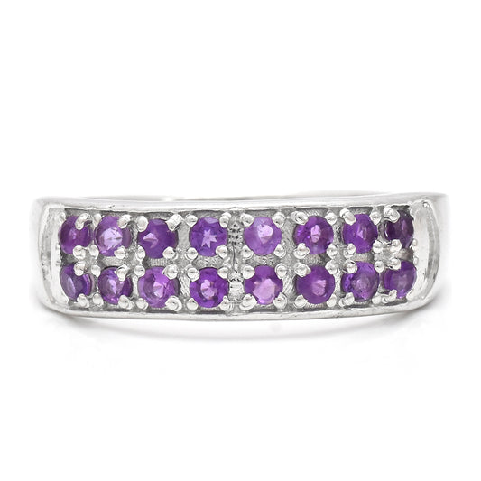 Anillo de Plata con Amatista de Marruecos