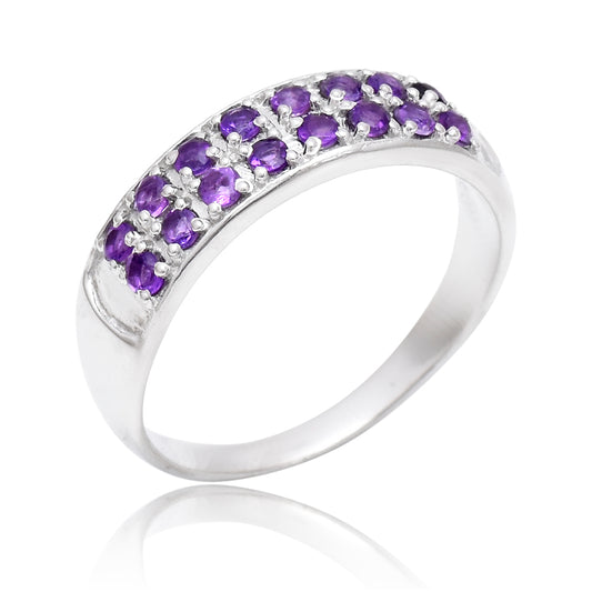 Anillo de Plata con Amatista de Marruecos