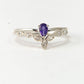 Conjunto de Plata con Amatista de Marruecos y Topacio Blanco ( Anillo )
