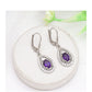 Pendientes de Plata con Amatista de Marruecos y Topacio Blanco