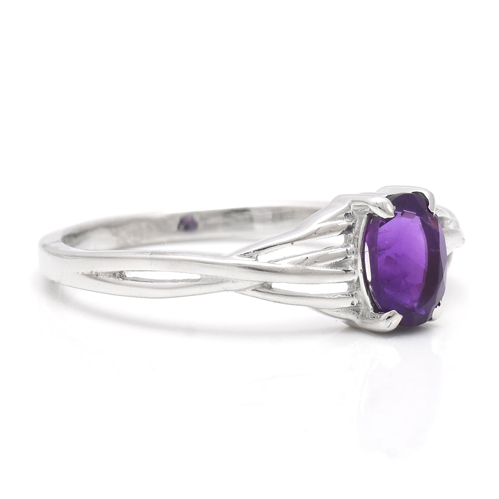 Anillo de Plata con Amatista de Marruecos