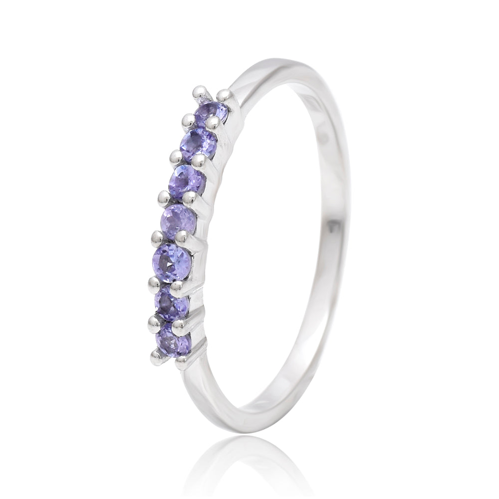 Anillo de Plata con Tanzanita AAA 4 
